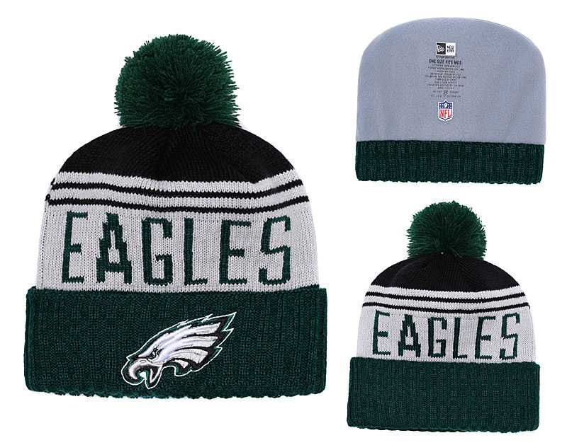 Eagles Fresh Logo Green Pom Knit Hat,We sell and wholesale Eagles Fresh Logo Green Pom Knit Hat on line form chian!